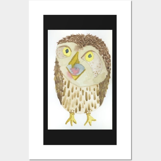 Tiny Owl Wall Art by ellenmueller